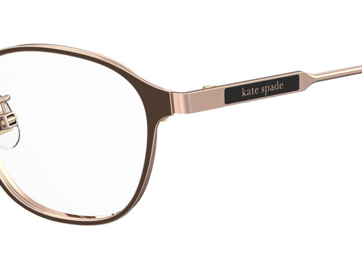 ［ kate spade new york ］レディース 伊達メガネ MCCOY/FJ 47サイズ ブラウン チタンフレーム