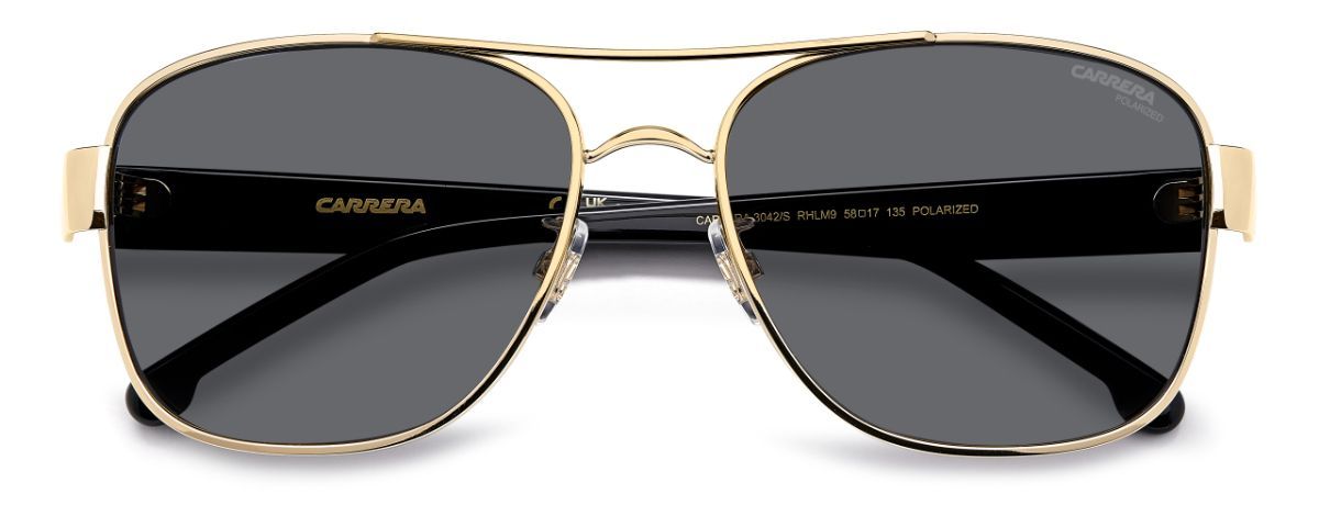［ CARRERA ］レディース サングラス GOLD BLACK フレーム グレーレンズ 3042/S-58-RHL M9