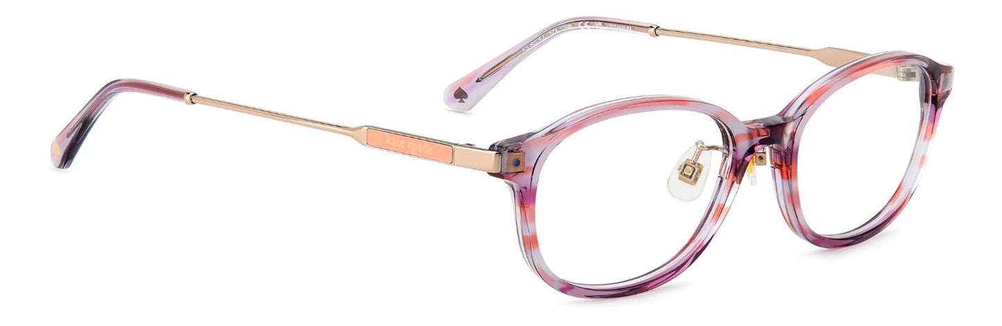 ［ kate spade new york ］レディース 伊達メガネ KS IRIE/FJ 50サイズ ピンク ホーン